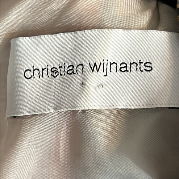 CHRISTIAN wijnants designer patchwork animal print cap sleeve blouse size 38 - Picture 10 of 13